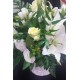 Whites and greens arrangement